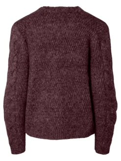 Pieces Pullover & Sweatshirts*PCNINA LS V-NECK KNIT CARDIGAN NOOS BC tawny port