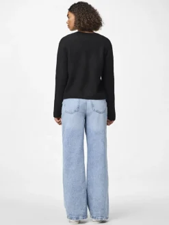 Pieces Pullover & Sweatshirts*PCSILLY LS REV TIE KNIT NOOS BC Black