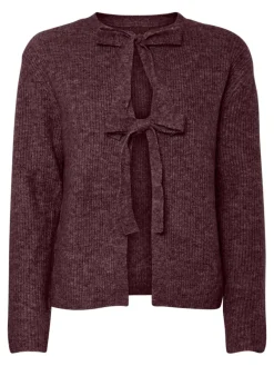 Pieces Pullover & Sweatshirts*PCSILLY LS REV TIE KNIT NOOS BC tawny port