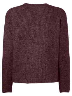 Pieces Pullover & Sweatshirts*PCSILLY LS REV TIE KNIT NOOS BC tawny port