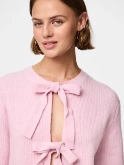 Pieces Pullover & Sweatshirts*PCSILLY LS REV TIE KNIT NOOS BC roseate spoonbill