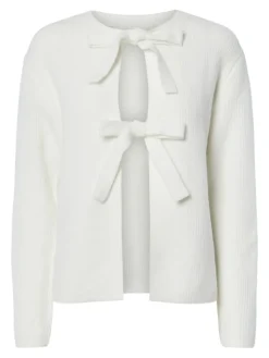 Pieces Pullover & Sweatshirts*PCSILLY LS REV TIE KNIT NOOS BC Cloud Dancer