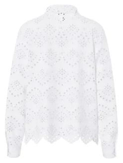 Pieces Blusen*PCVILDE LS SHIRT WVN NOOS Bright White