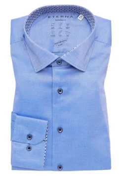 ETERNA Hemden|Big Boys*Performance Shirt Natté-Stretch Langarm royal blau