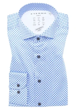 ETERNA Hemden|Big Boys*Performance Shirt Stretch Langarm Blau