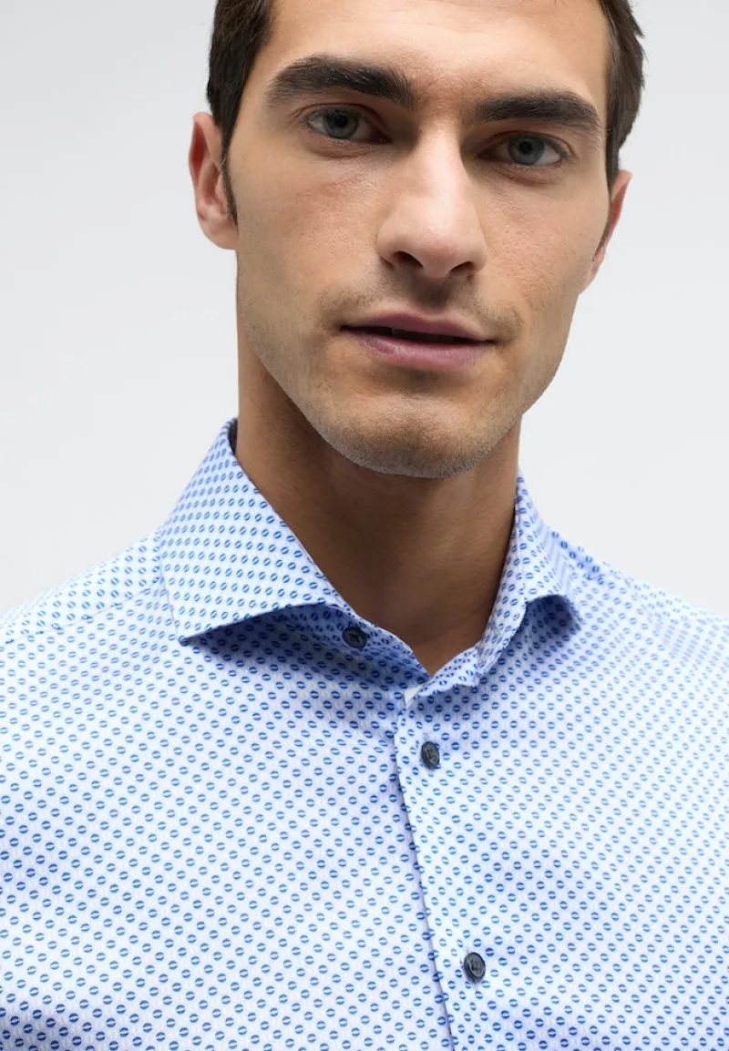 ETERNA Hemden|Big Boys*Performance Shirt Stretch Langarm Blau