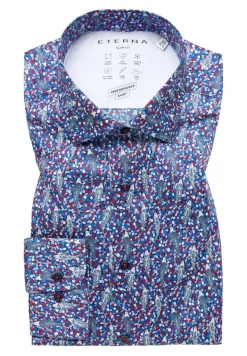 ETERNA Hemden|Big Boys*Performance Shirt Stretch Langarm Blau