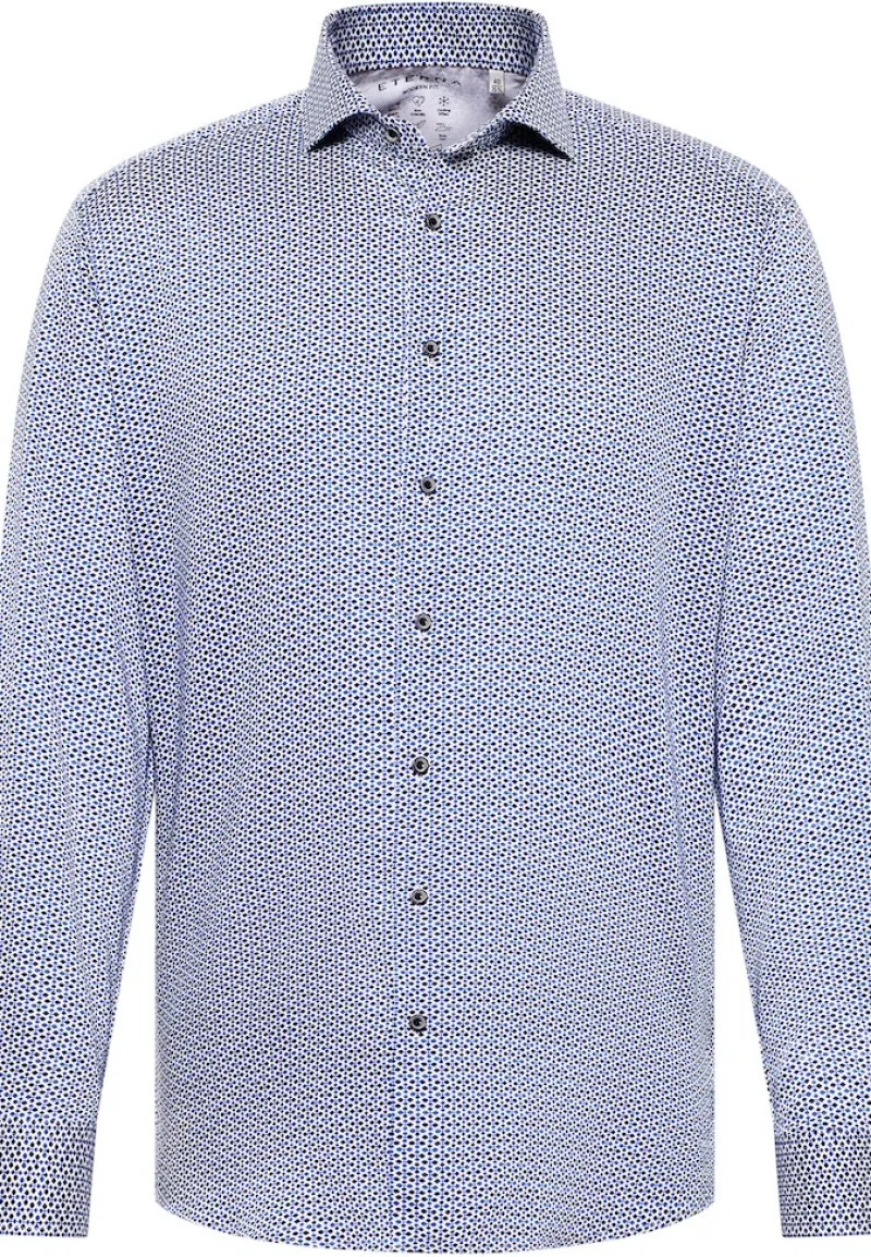 ETERNA Hemden|Big Boys*Performance Shirt Stretch Langarm Blau