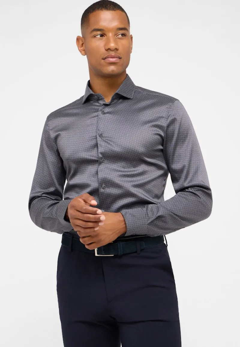 ETERNA Hemden|Big Boys*Performance Shirt Twill Langarm Grau