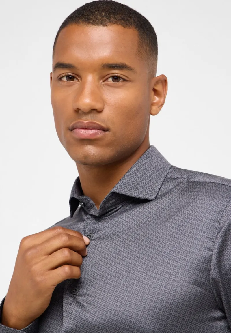 ETERNA Hemden|Big Boys*Performance Shirt Twill Langarm Grau