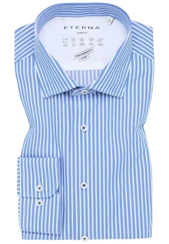 ETERNA Hemden|Big Boys*Performance Shirt Twill Langarm mittelblau