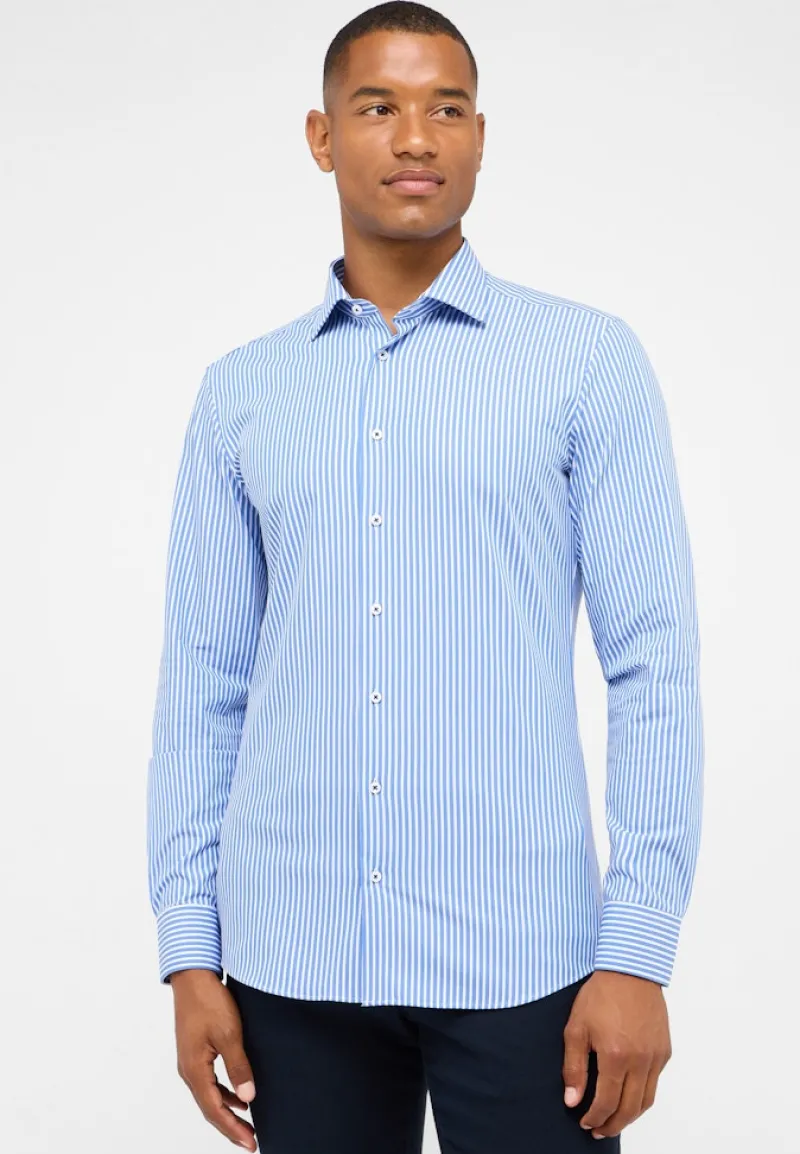 ETERNA Hemden|Big Boys*Performance Shirt Twill Langarm mittelblau