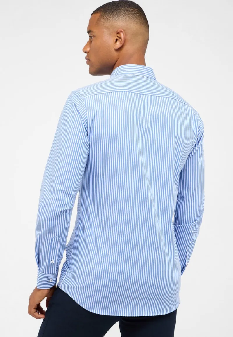 ETERNA Hemden|Big Boys*Performance Shirt Twill Langarm mittelblau