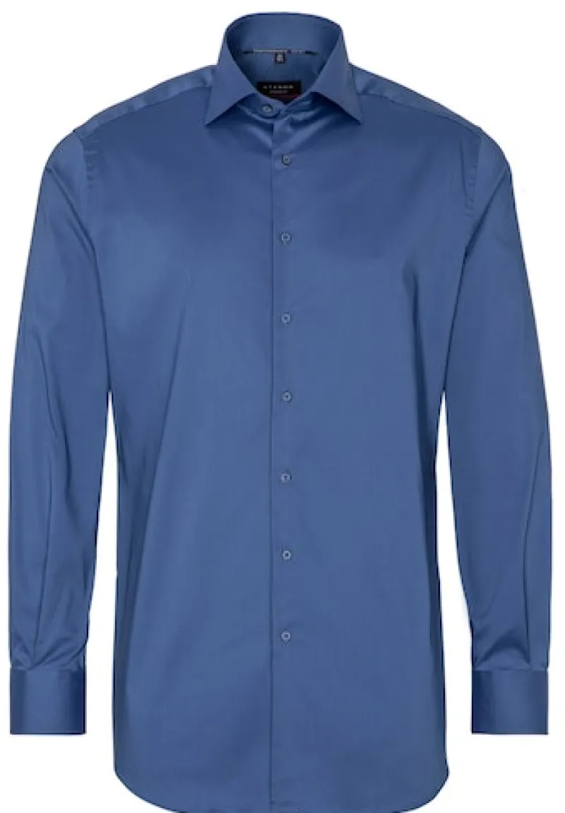 ETERNA Hemden|Big Boys*Performance Shirt Twill-Stretch Langarm blau1