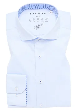 ETERNA Hemden|Big Boys*Performance Shirt Twill-Stretch Langarm hellblau