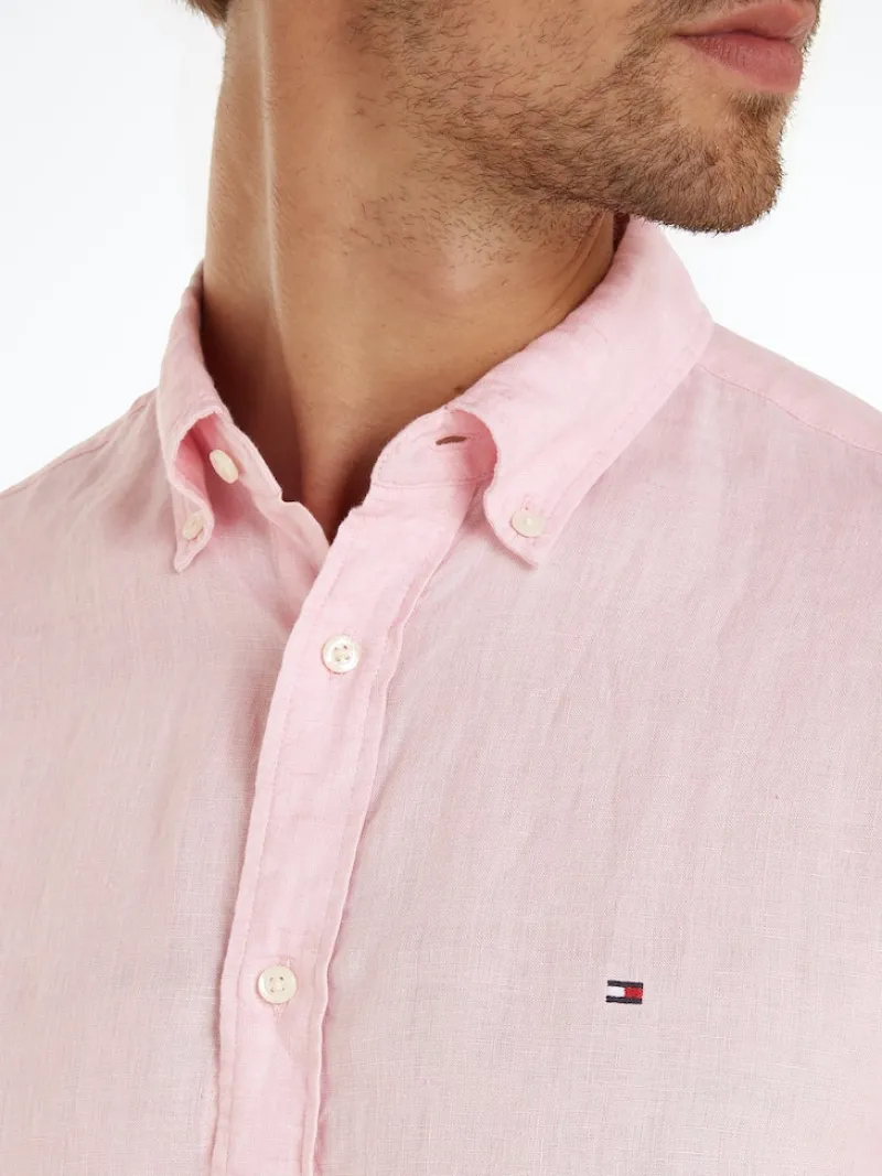 Tommy Hilfiger Hemden|Big Boys*PIGMENT DYED LI SOLID RF SHIRT pink crystal