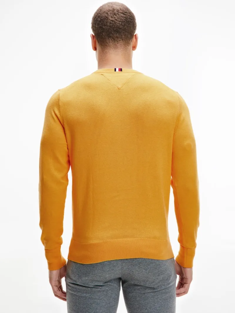 Tommy Hilfiger Pullover & Sweatshirts*PIMA COTTON CASHMERE CREW NECK amber ochre