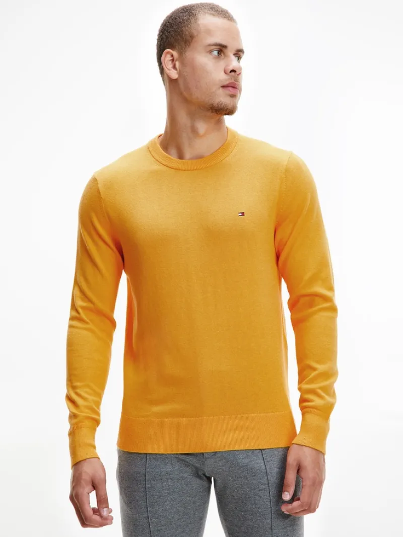 Tommy Hilfiger Pullover & Sweatshirts*PIMA COTTON CASHMERE CREW NECK amber ochre