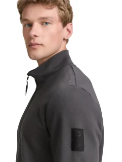 Tom Tailor Denim Pullover & Sweatshirts*Piqué Sweatjacke mit Stehkragen ash grey