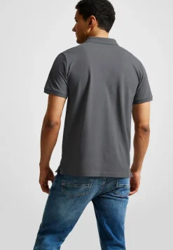 Street One Men Shirts|Big Boys*Piquée Poloshirt ash grey