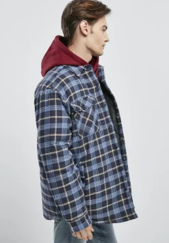 Urban Classics Jacken*Plaid Quilted Shirt Jacket lightblue darkblue