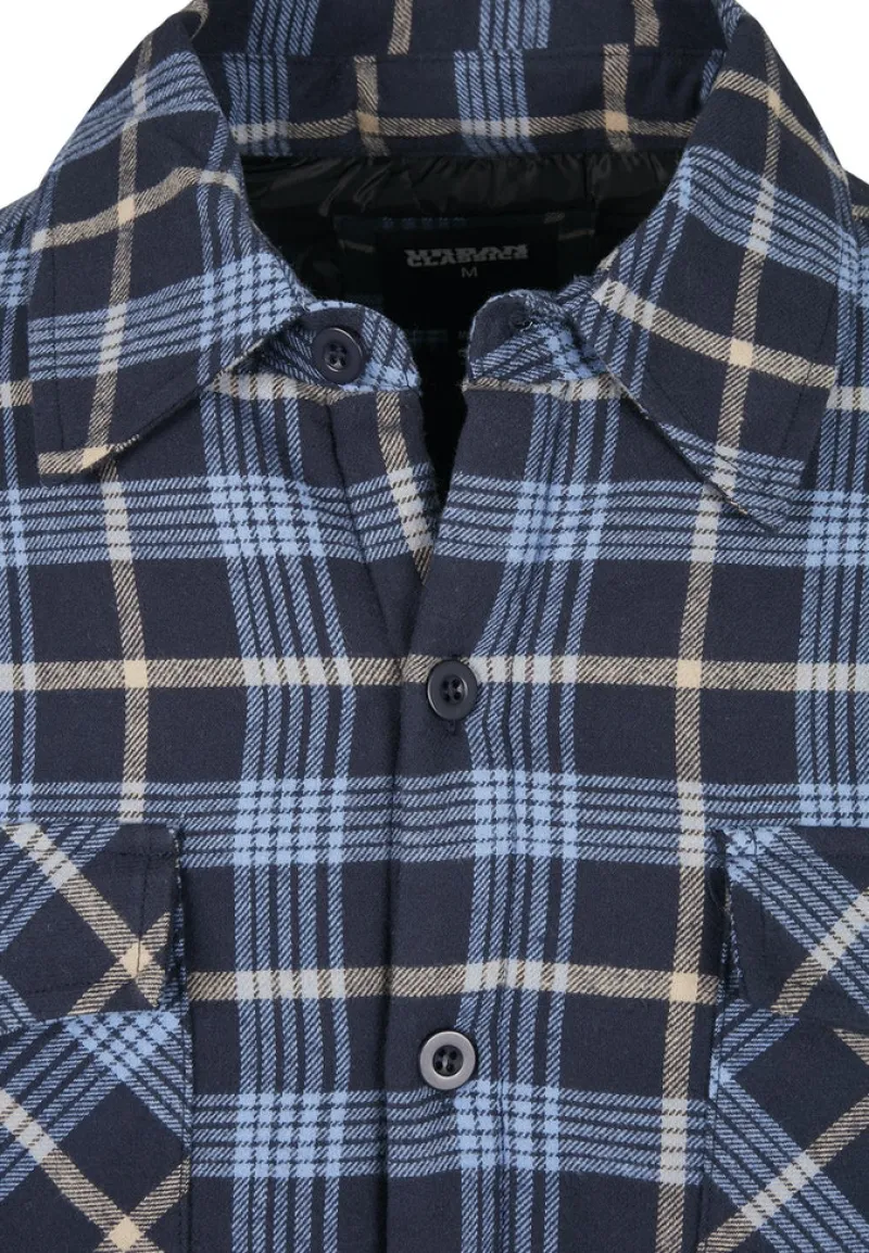 Urban Classics Jacken*Plaid Quilted Shirt Jacket lightblue darkblue
