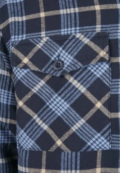 Urban Classics Jacken*Plaid Quilted Shirt Jacket lightblue darkblue