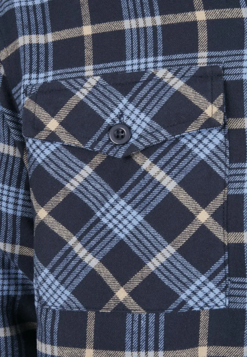 Urban Classics Jacken*Plaid Quilted Shirt Jacket lightblue darkblue