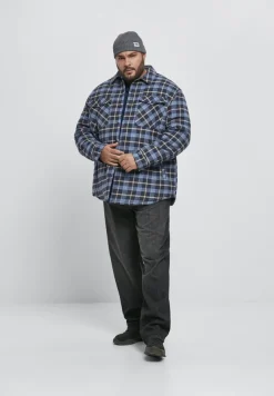 Urban Classics Jacken*Plaid Quilted Shirt Jacket lightblue darkblue