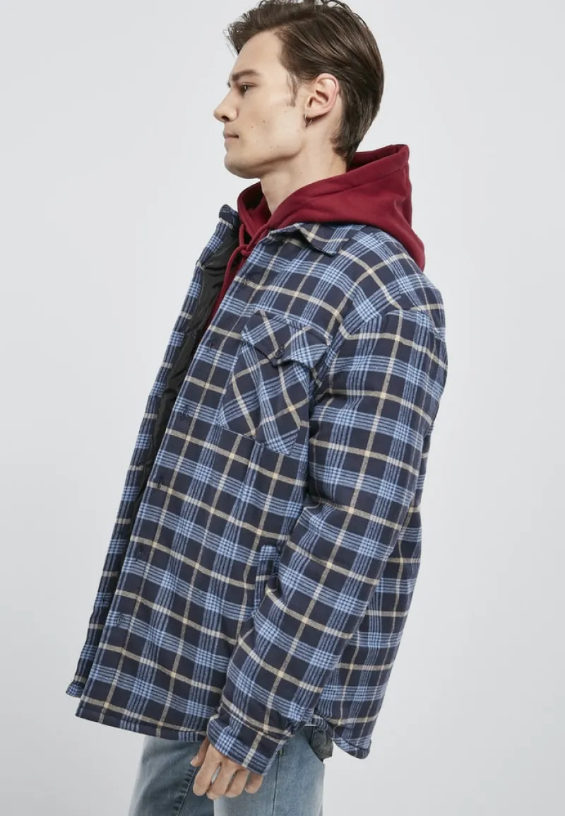 Urban Classics Jacken*Plaid Quilted Shirt Jacket lightblue darkblue