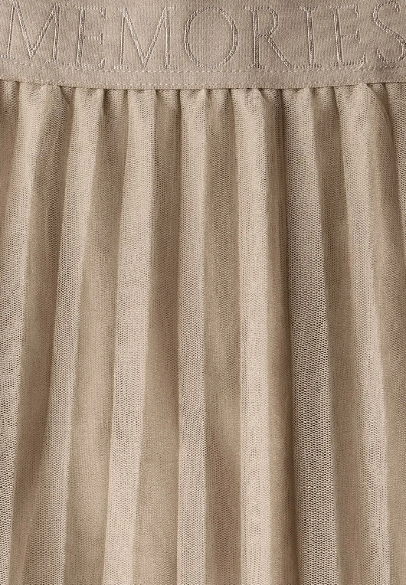 Street One Röcke*Plissée Tüll-Rock safari beige