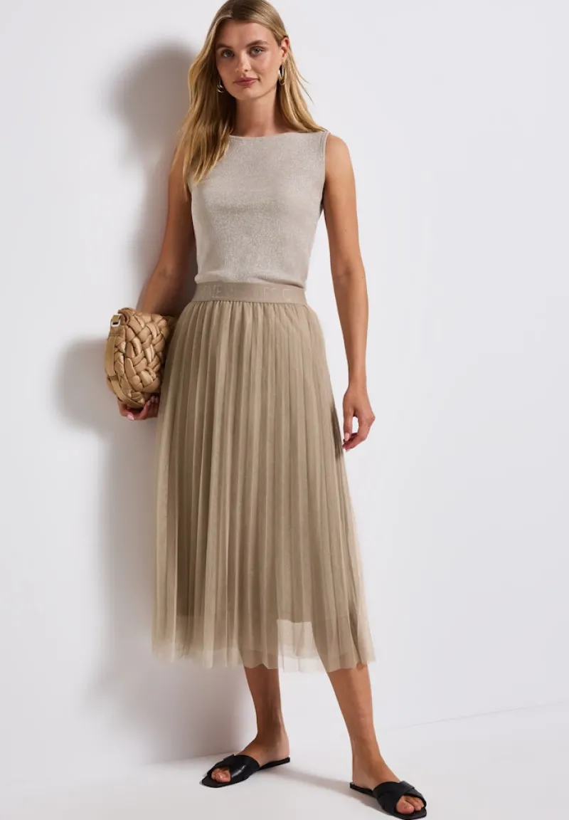 Street One Röcke*Plissée Tüll-Rock safari beige