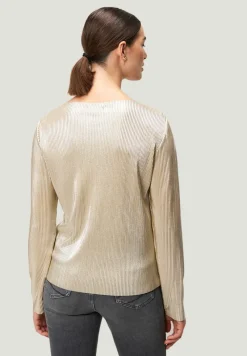 Zero Shirts*Plissee-Shirt strukturiert naturegold