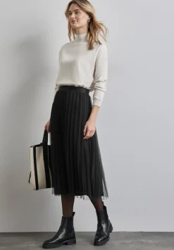 Street One Röcke*Plissée-Rock Black