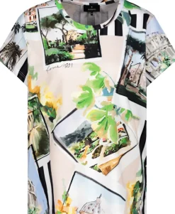 Monari Shirts*Polaroidprint T Shirt marmor gemustert