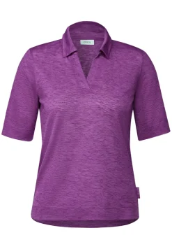 Cecil Shirts*Poloshirt in Leinen-Optik magenta lacquer