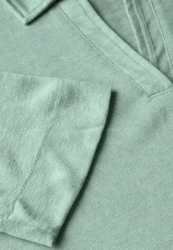 Cecil Shirts*Poloshirt in Leinen-Optik ice sage green