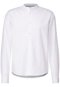 Street One Men Hemden*Popelinehemd mit Stehkragen broken white