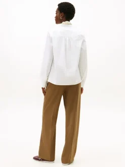 Tommy Hilfiger Blusen*POPLIN V-NK BLOUSE th optic white