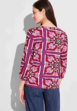 Street One Shirts*Print 3/4 Arm T-Shirt magnolia pink