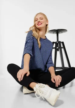 Street One Blusen*Print Bluse in Viskose dazzling blue