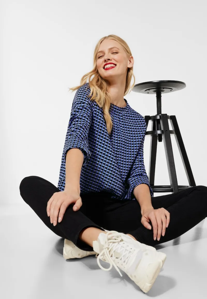 Street One Blusen*Print Bluse in Viskose dazzling blue