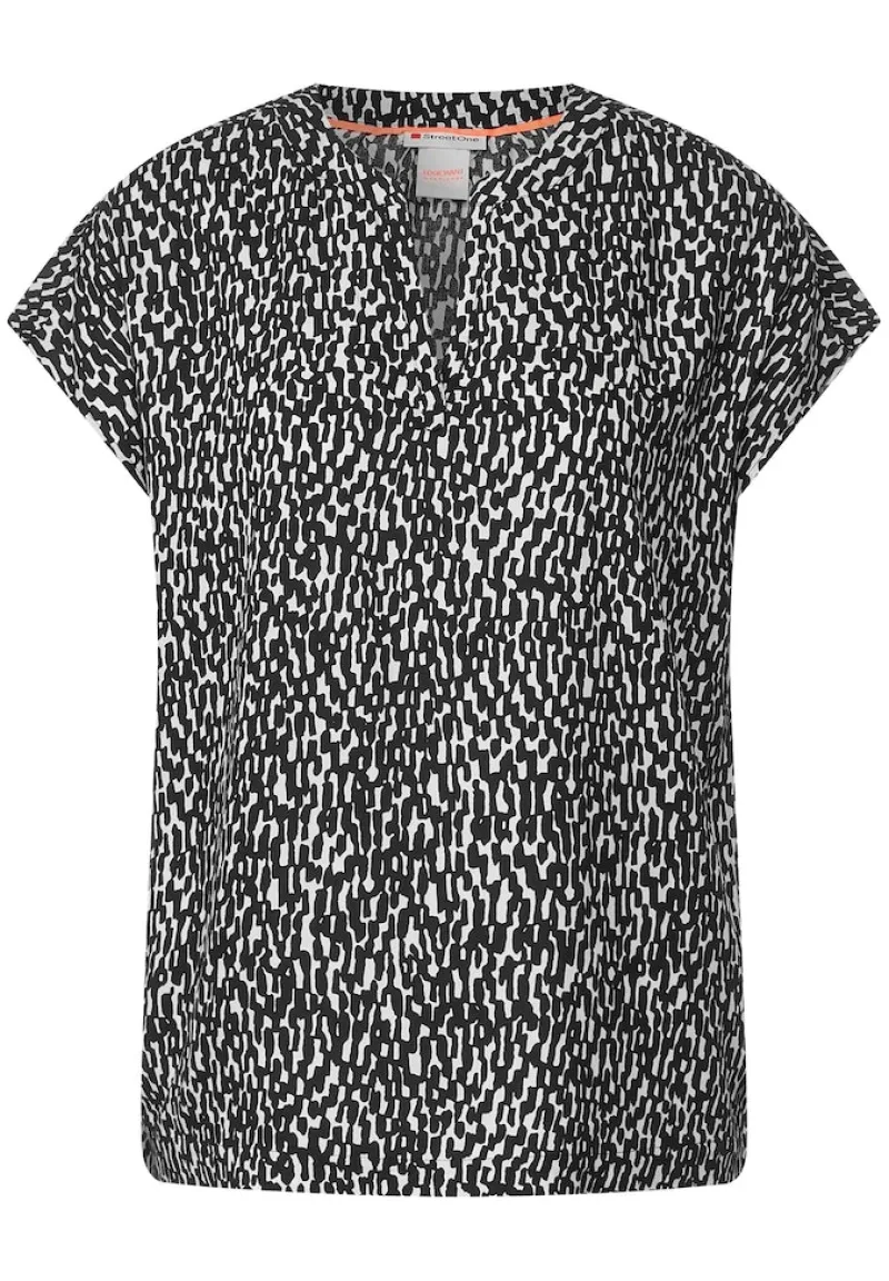 Street One Blusen*Print Blusenshirt Black