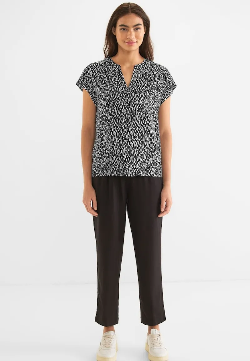 Street One Blusen*Print Blusenshirt Black