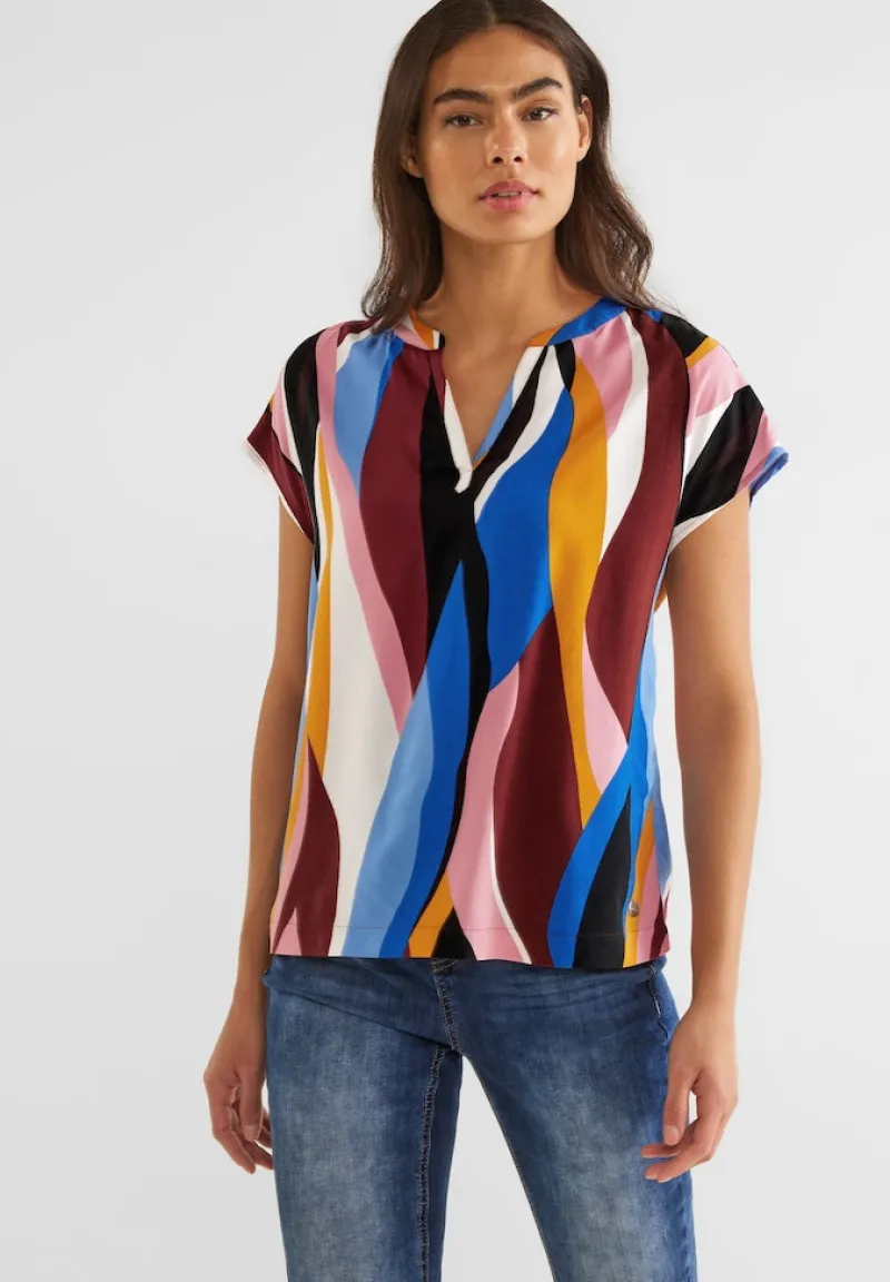 Street One Blusen*Print Blusenshirt foxy red