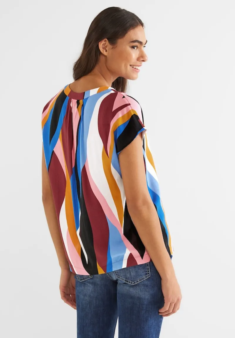 Street One Blusen*Print Blusenshirt foxy red