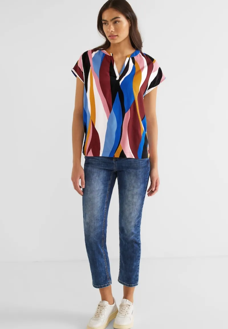 Street One Blusen*Print Blusenshirt foxy red