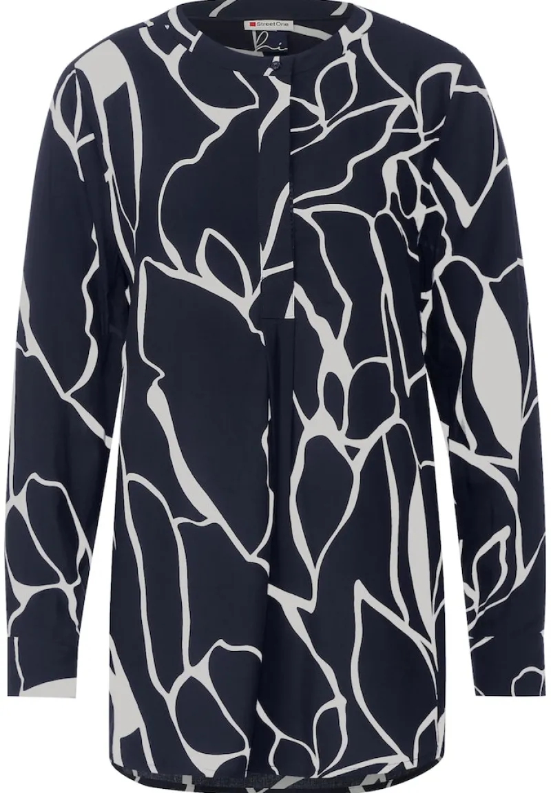 Street One Blusen*Print Longbluse deep blue