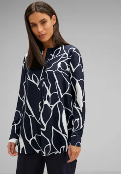 Street One Blusen*Print Longbluse deep blue