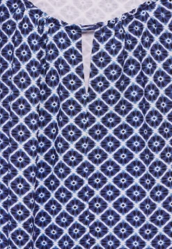 Street One Shirts*Print Materialmix T-Shirt deep blue